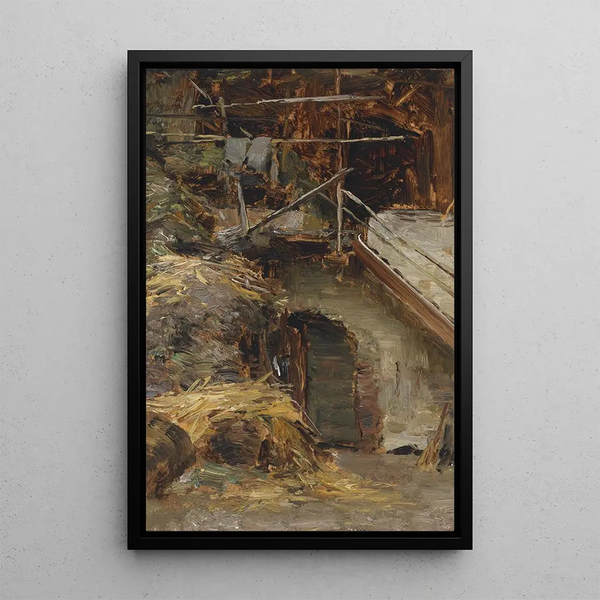 Studio per un interno di stalla - Olga Wisinger-Florian — quadro incorniciato alla parete