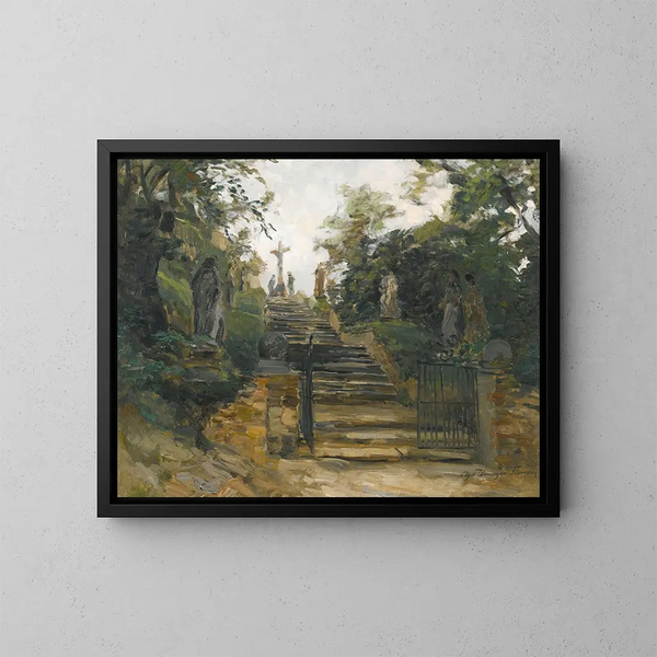 Le Bisamberg vicino a Vienna - Olga Wisinger-Florian — quadro incorniciato alla parete