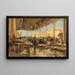 Il mercato del pesce a Venezia - Olga Wisinger-Florian — quadro incorniciato alla parete