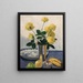 Nature morte alle rose gialle Nature morte alle rose gialle - Olle Hjortzberg — quadro incorniciato alla parete