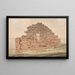 Rovina di chiesa in Groenlandia, illustrazione per WA Graah, viaggio di esplorazione sulla costa orientale della Groenlandia 2 - Oluf Olufsen Bagge — quadro incorniciato alla parete