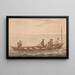 Konebd, illustrazione per WA Graah, viaggio di esplorazione sulla costa orientale della Groenlandia - Oluf Olufsen Bagge — quadro incorniciato alla parete