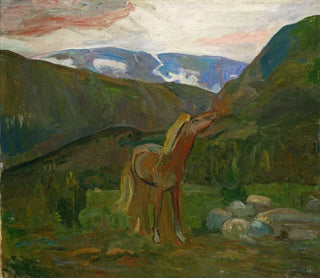 Cavallo tra le montagne - Oluf Wold-Torne — vista dell’opera