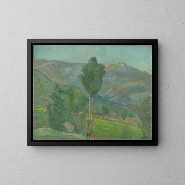 Vista di Seljord - Oluf Wold-Torne — quadro incorniciato alla parete