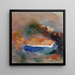 Ophélie con un velo blu nell'acqua - Odilon Redon — quadro incorniciato alla parete