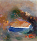 Ophélie con un velo blu nell'acqua - Odilon Redon — vista dell’opera