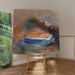 Riproduzione del dipinto Ophélie con una mauviette blu nell'acqua - Odilon Redon