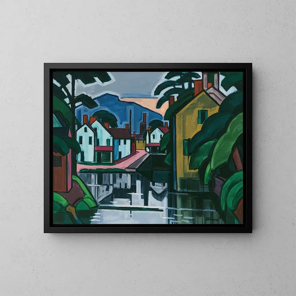 Vieux port de canal - Oscar Bluemner — quadro incorniciato alla parete