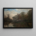 Paesaggio con acqua e alberi - Oscar Trn — quadro incorniciato alla parete