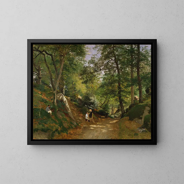 Paesaggio estivo vicino a Fontainebleau - Oscar Trn — quadro incorniciato alla parete