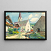 Chiesa a Mieders in Tirolo - Oskar Laske — quadro incorniciato alla parete