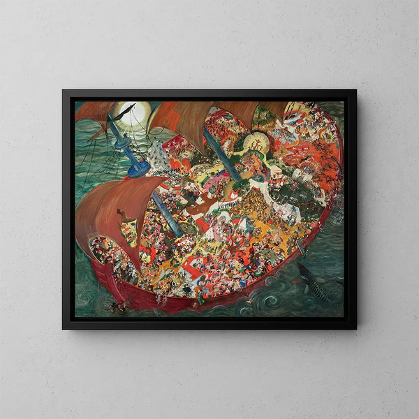 Il Nave dei Pazzi - Oskar Laske — quadro incorniciato alla parete