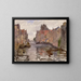 Canale a Dordrecht - Oskar Laske — quadro incorniciato alla parete