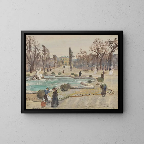 Inverno a Schönbrunn - Oskar Laske — quadro incorniciato alla parete