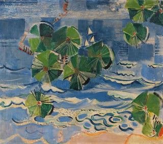Vista con un ramoscello di pino, Mar Baltico - Oskar Moll — vista dell’opera