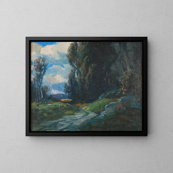 Chemin solitaire - Oskar Mulley — quadro incorniciato alla parete