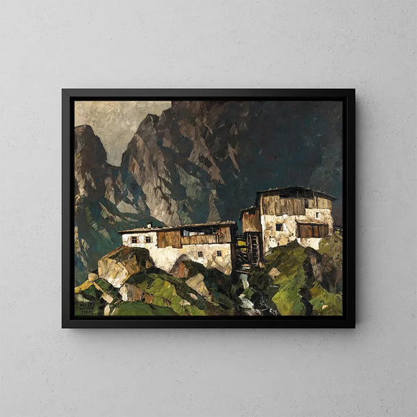 Chiusa con mulino - Oskar Mulley — quadro incorniciato alla parete