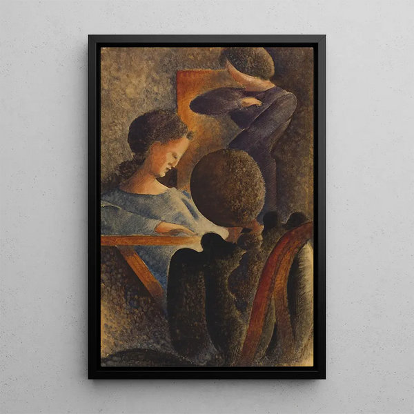 Groupe sédentaire - Oskar Schlemmer — quadro incorniciato alla parete