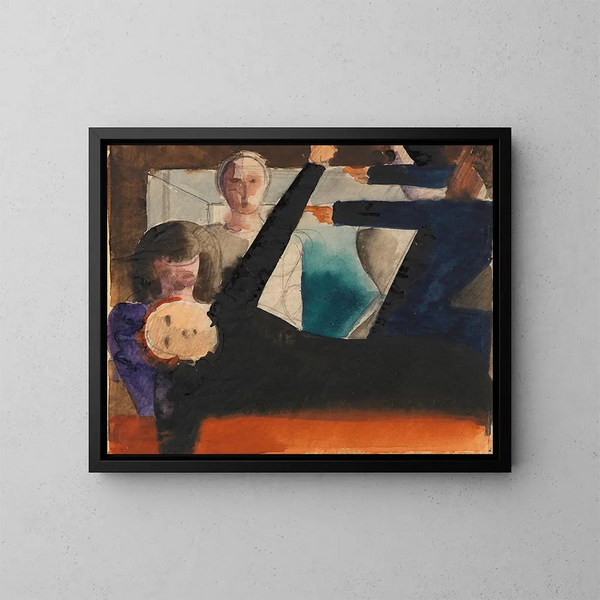 Dialogo dell'accusa - Oskar Schlemmer — quadro incorniciato alla parete