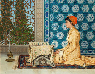 Giovane donna che legge - Osman Hamdi Bey — vista dell’opera