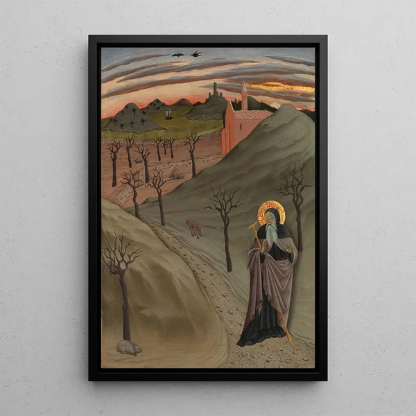 Saint Antoine l'Abbé dans le désert - Maître de l'Osservanza — quadro incorniciato alla parete