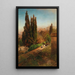 Vue du jardin de la Villa d'Este à Tivoli près de Rome - Oswald Achenbach — quadro incorniciato alla parete