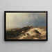 Bétail paissant au bord du lac - Oswald Achenbach — quadro incorniciato alla parete
