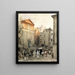 Funerali a Palestrina - Oswald Achenbach — quadro incorniciato alla parete