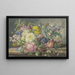 Mazzo di fiori in un cesto con una lumaca e una farfalla - Oswald Wijnen — quadro incorniciato alla parete