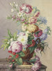 Bouquet di fiori in un vaso su un tavolo in marmo - Oswald Wijnen — vista dell’opera