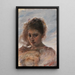 Portrait d'une jeune femme devant un fond de nuages - Ottó Baditz — quadro incorniciato alla parete