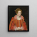 Ritratto di una dama di media lunghezza vestita di rosa - Ottavio Leoni — quadro incorniciato alla parete