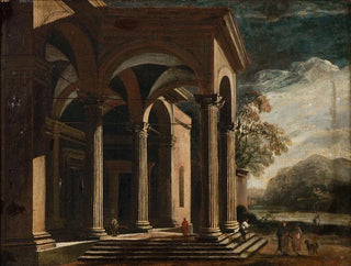 Ottavio Viviani - Architectural fantasy palace in landscape.webp