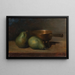Nature morte con pere e casseruola - Ottilie Wilhelmine Roederstein — quadro incorniciato alla parete