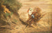 Arabo Combattente con un Leone Attaccante - Otto Clemens Fikentscher — vista dell’opera