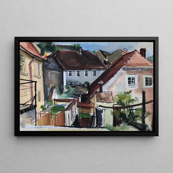 Bautzen in Sassonia - Otto Geigenberger — quadro incorniciato alla parete