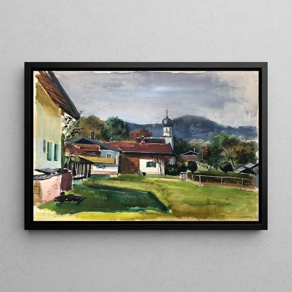 Village bavarois - Otto Geigenberger — quadro incorniciato alla parete