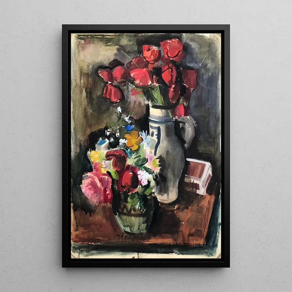 Bouquet de fleurs sur la table - Otto Geigenberger — quadro incorniciato alla parete