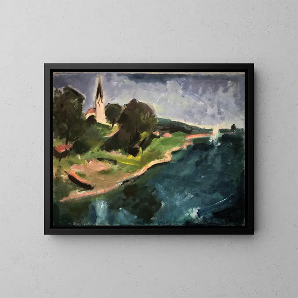 Gollenshausen sul Chiemsee - Otto Geigenberger — quadro incorniciato alla parete