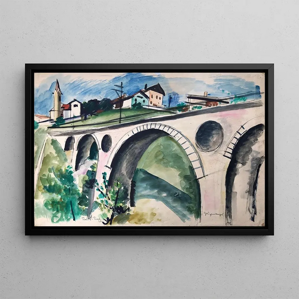Viaduc de Gurglbach près de Reith, près de Seefeld au Tyrol - Otto Geigenberger — quadro incorniciato alla parete