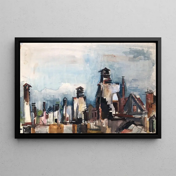 Rovine del camino a Ulm - Otto Geigenberger — quadro incorniciato alla parete