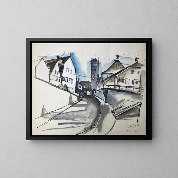 Landsberg-sur-le-Lech - Otto Geigenberger — quadro incorniciato alla parete