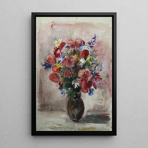 Bouquet de roses - Otto Geigenberger — quadro incorniciato alla parete