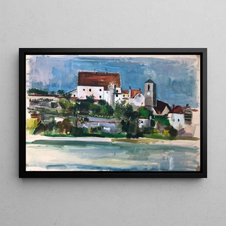 Otto Geigenberger - Wasserburg am Inn Blick auf die Burg und die Pfarrkirche St Jakob.webp