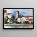 Wasserburg am Inn, parte di case sul Inn - Otto Geigenberger — quadro incorniciato alla parete
