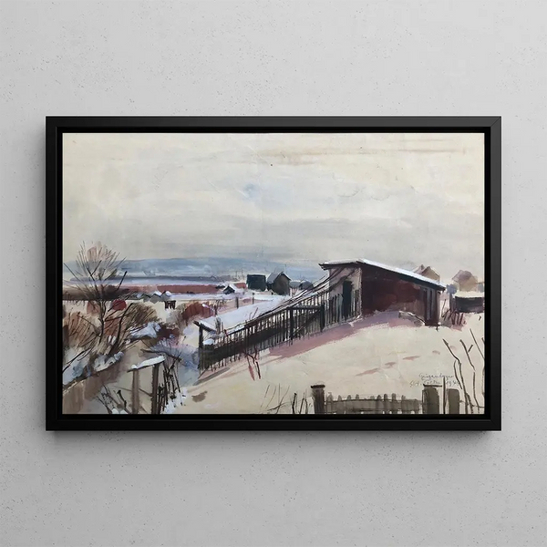 Inverno a Sankt Pölten - Otto Geigenberger — quadro incorniciato alla parete