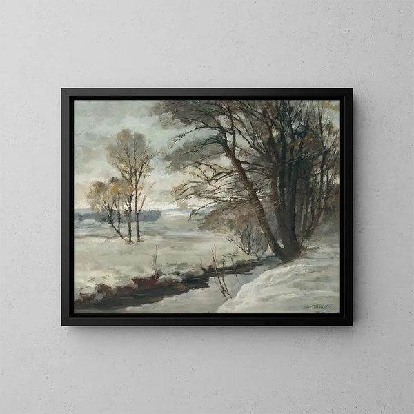 Paesaggio invernale - Otto Mueller — quadro incorniciato alla parete