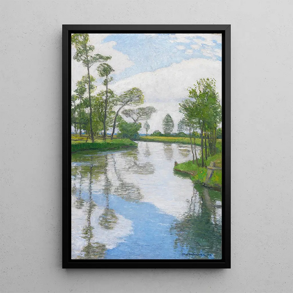 Rive de rivière - Otto Modersohn — quadro incorniciato alla parete