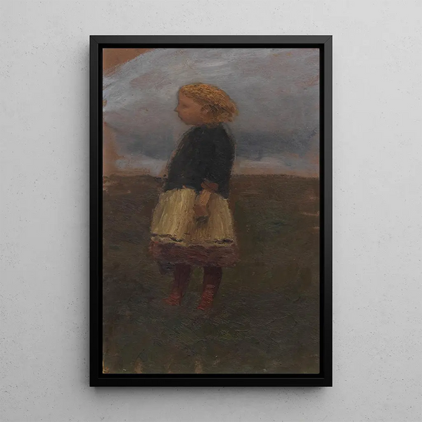Fille dans la lande - Otto Modersohn — quadro incorniciato alla parete