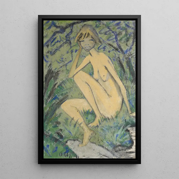 Nu assis dans le paysage - Otto Mueller — quadro incorniciato alla parete